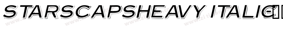 StarsCapsHeavy Italic字体转换